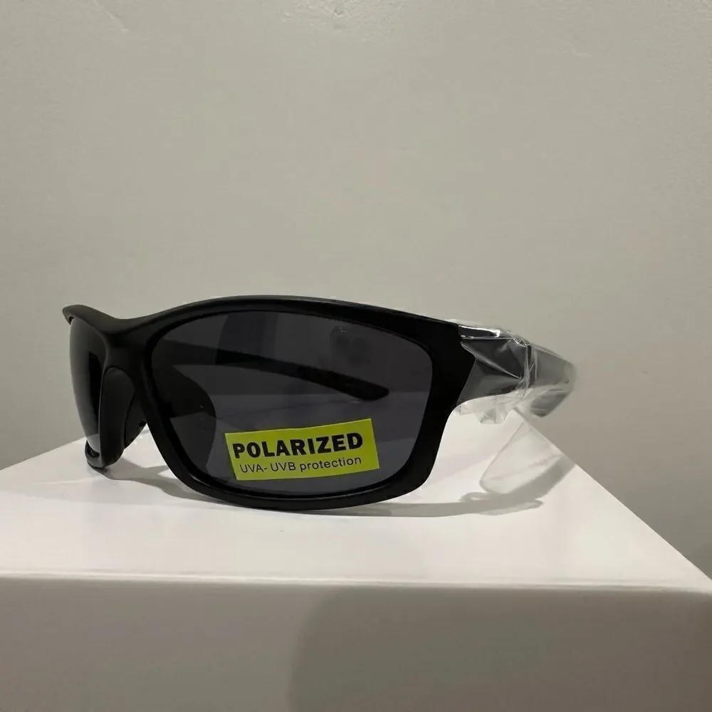 Razor Style Sporty Sunglasses, Plastic Frames, Polarized Lenses, UVA-UVB Protect